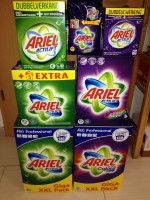 Osztrák Ariel mosóporok többféle kiszerelésben,kiváló minőségben!