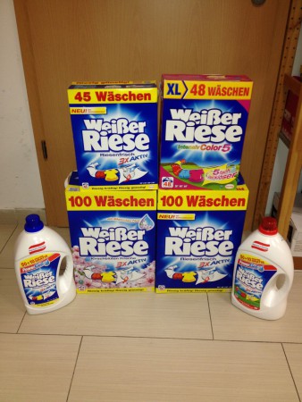 Weiber Riese Mosópor(8kg,7kg,6,3kg) és Mosógél(4,38l) (Színes,Fehér)